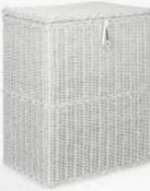 RRP £150 Boxed John Lewis White Rattan Double Laundry Basket