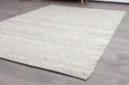 RRP £120 Handwoven Korinth Cream Rug