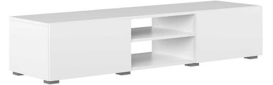 RRP £100 Boxed Amazon Brand - Movian Lijoki 2-Door 1-Shelf Tv Stand, 140 X 42 X 31 Cm, White