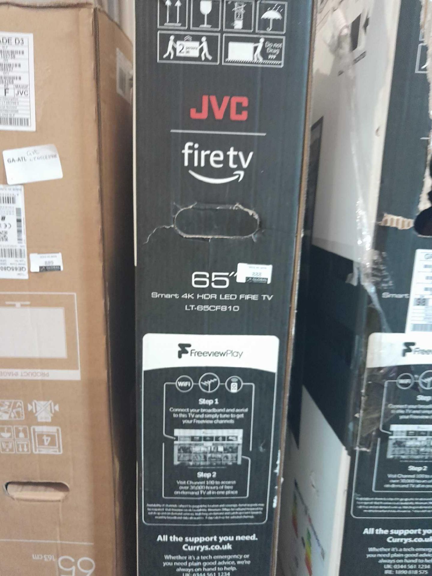 RRP £500 Boxed Jvc 65Cf810 65" Smart 4K Led Tv