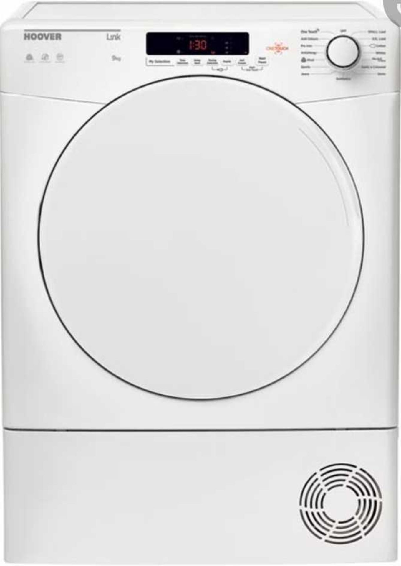 RRP £250 Packaged Hoover Hl-C9Df-80 White Tumble Dryer