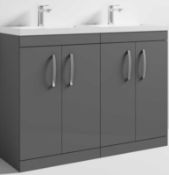 RRP £270 Boxed Nuie Ath075C Athena Floor Standing 2 Door Basin Unit