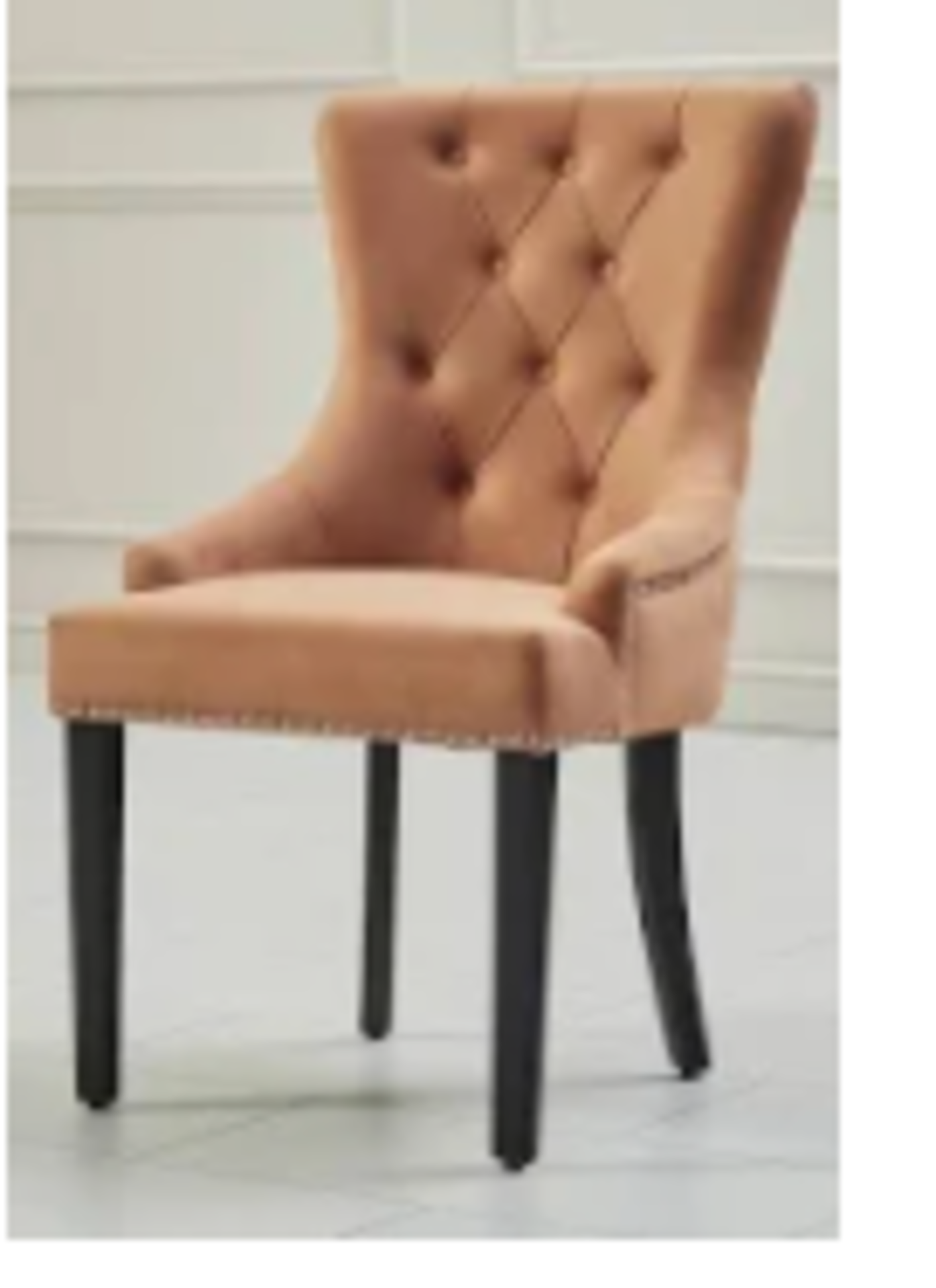 RRP £200 Boxed Brand New Amc Ella Velvet Orange Dining Chair