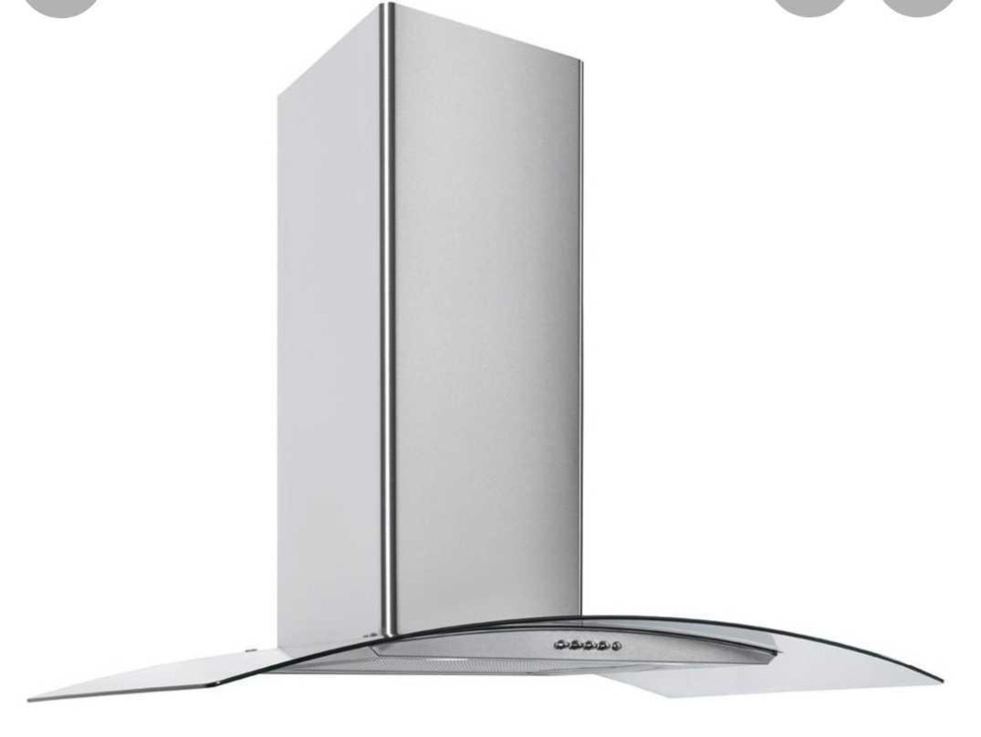 RRP £180 Boxed Culina Metal And Glass Curved Cooker Hood