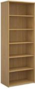 RRP £100 Boxed Cambridge Oak 5 Tier Bookcase