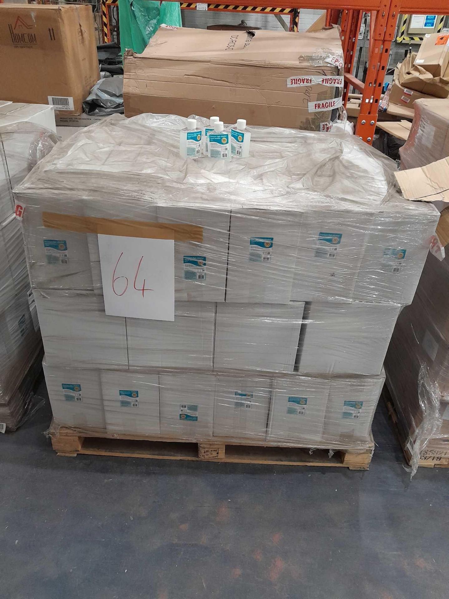 RRP £5,100 Pallet To Contain 60 Boxes Of Hand Sanitizers. (12 Bottles Per Box)(Pictures Are For Illu