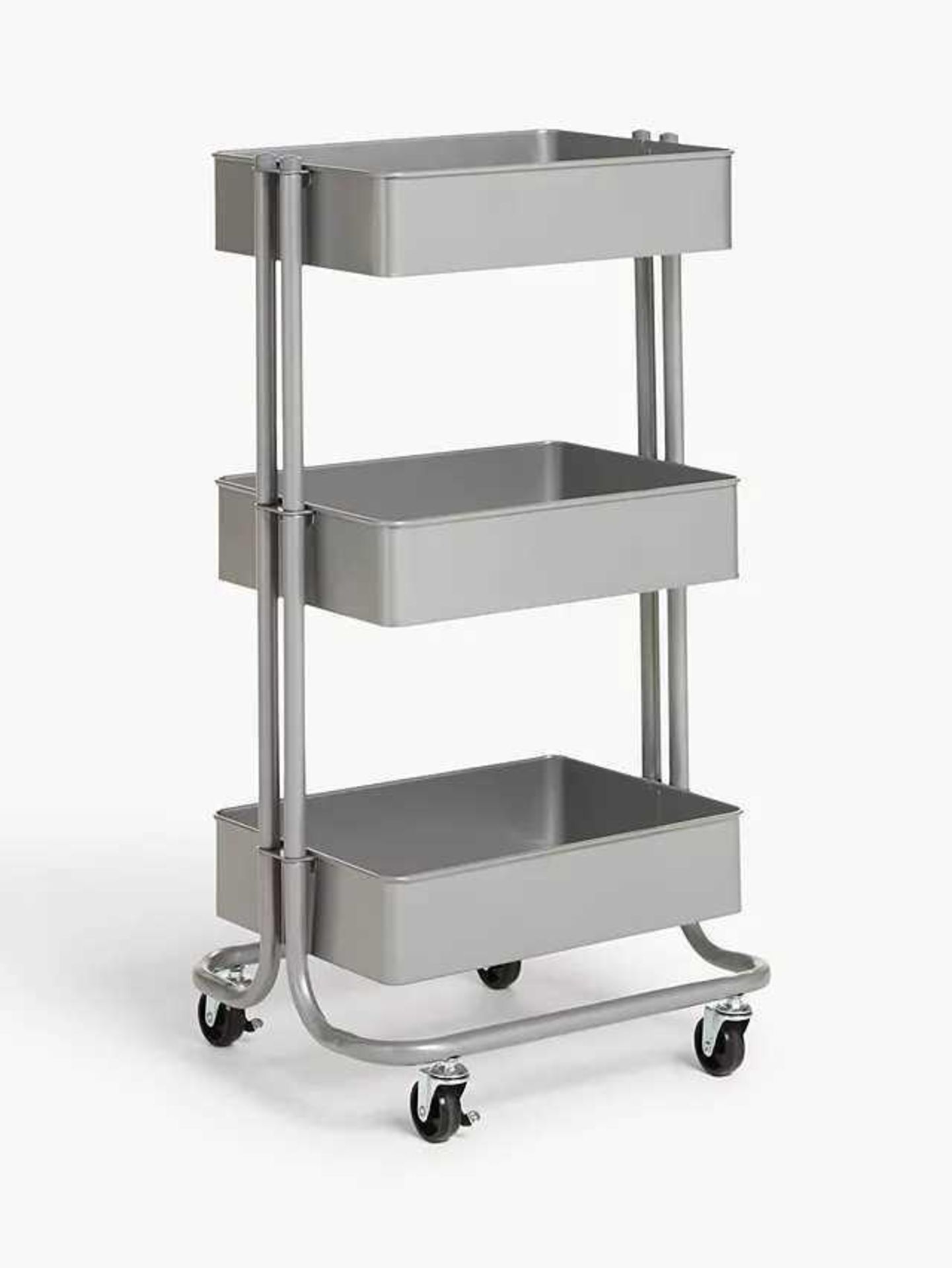 RRP £80 Boxed Steel 3 Tier Storage Trolley