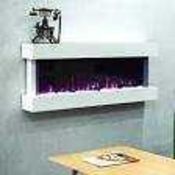 RRP £400 Boxed Digital Flames 50 Inch 3 Sided Glass Fire