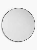 RRP £60 Boxed John Lewis House Small Grey 50Cm Round Mirror