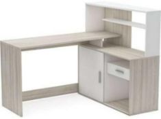 RRP £150 Boxed Furniture In Fashion Shannon Oak Corner Desk