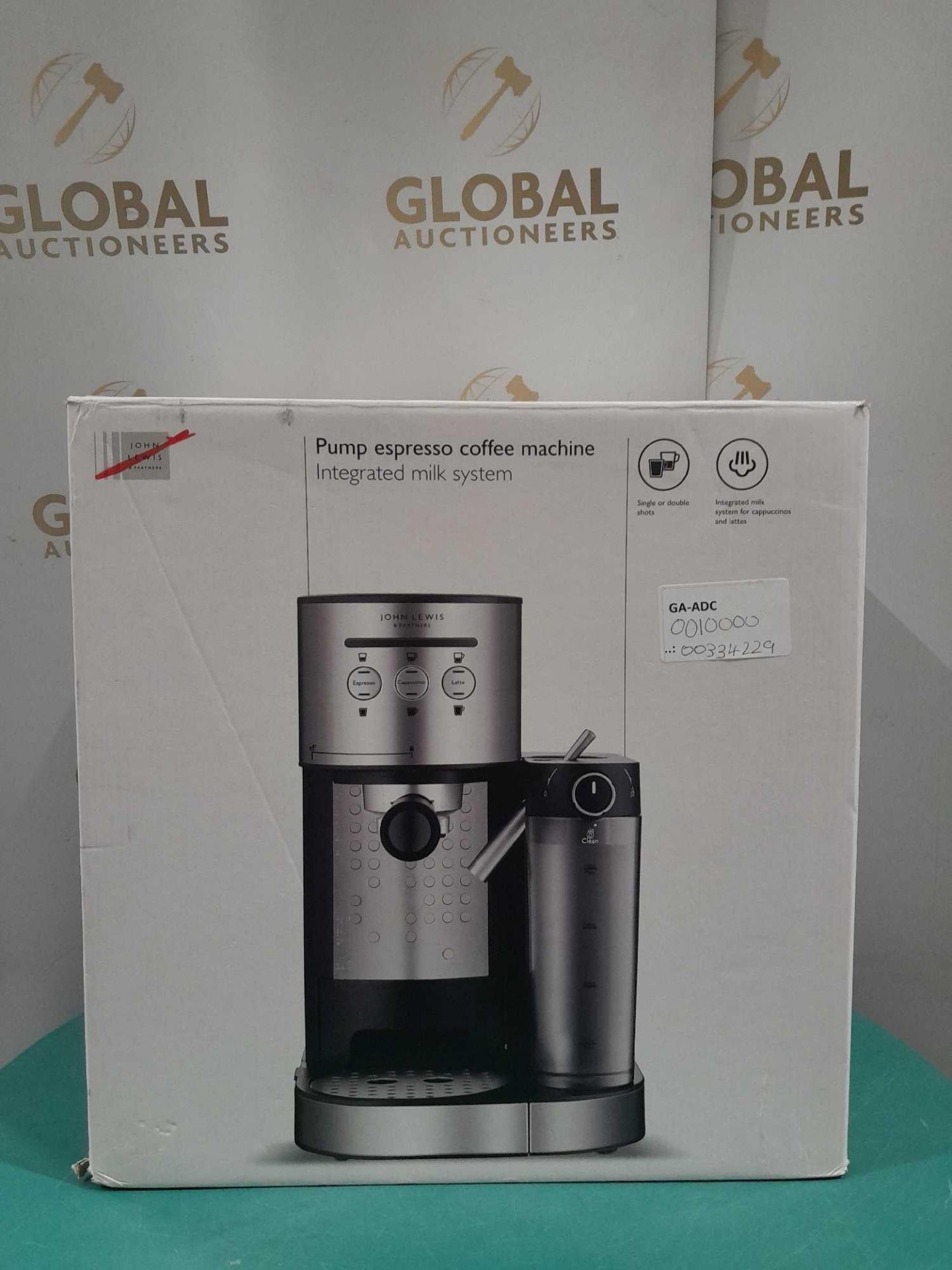 RRP £100 Boxed John Lewis Pump Espresso Coffee Machine With Integrated Milk System - Image 2 of 2