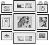RRP £100 Lot To Contain 2 Assorted Items To Include A Gallery Set Of 9 Mounted Frames And A Bamboo B