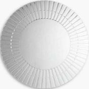 RRP £190 Unboxed John Lewis Medium Dia Silver Round Mirror