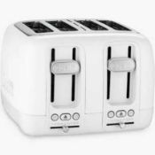 RRP £120 Unboxed Dualit White 4 Slice Toaster