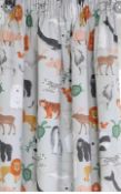 RRP £80 Bagged John Lewis Little Home World Map Pencil Pleat Blackout Curtains
