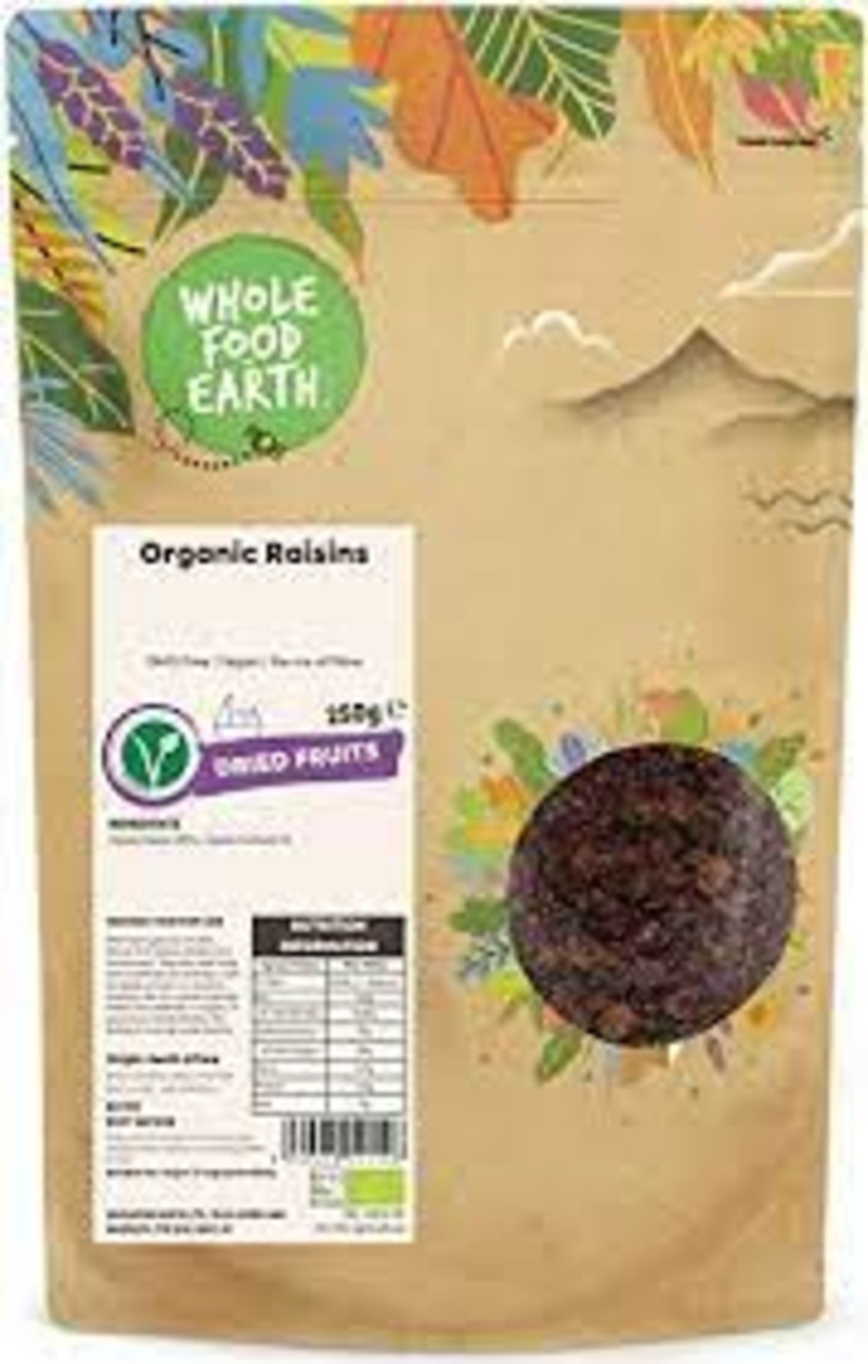RRP £628 New And Sealed Pallet To Contain (72 Item)Wholefood Earth Organic Raisins ‚Äì 250g | GMO - Image 2 of 2