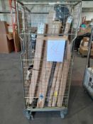 RRP £1,700 cage to contain assorted items such as glazed case, wallpaper, and more.