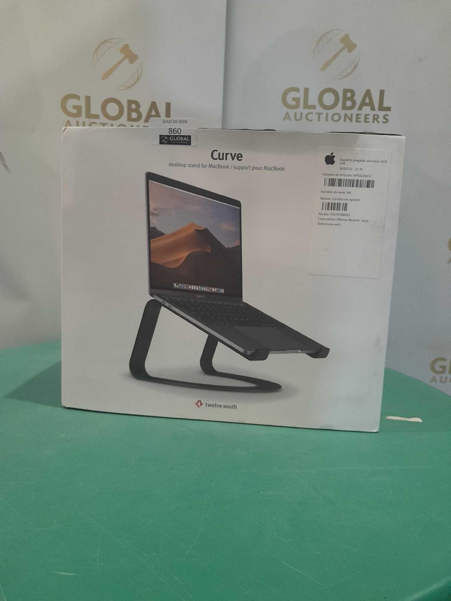 RRP £100 Boxed Twelvesouth Curve Desktop Stand For Macbook - Image 2 of 2