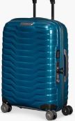 RRP £100 Lot To Contain X2 Items, Small Hard Shell Blue Luggage Case, Medium Hard Shell Luggage Case