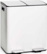 RRP £80 Boxes John Lewis 40L 2 Section Recycler In Cream