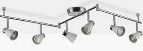 RRP £115 Lot To Contain X2 Boxed Items, Logan 6 Light Spotlight Bar, Harry Table Lamp