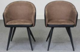 RRP £250 Boxed Set Of 2 Ahmeek Upholstered Dining Chairs