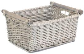 RRP £150 Lot To Contain X4 Items, X2 Small Wooden Storage Baskets, Pedestal Bin, Baking Tin