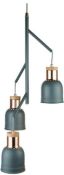 RRP £140 Lot To Contain X2 Boxed Barham 3 Light Grey And Copper Pendant