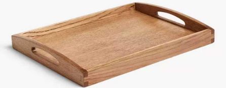 RRP £110 Lot To Contain X2 Items, Wooden Large Serving Tray, Wooden Large Chopping Board