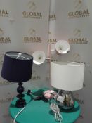 RRP £140 Lot To Contain 3 Assorted Table Lamps