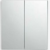 RRP £225 Boxed Mirror Sode Double Door Cabinet