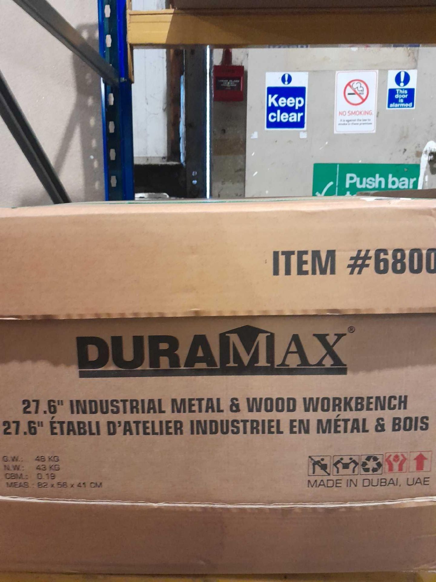 RRP £180 Boxed Duramax 1 Drawer Metal And Wood Work Bench