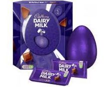 RRP £614 New And Sealed Pallet To Contain (118 Item)Cadbury Dairy Milk Giant Easter Egg With 2