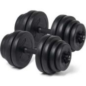 RRP £100 Boxed Set Of 2 Movotop Dumbbell Weight Set 30Kg