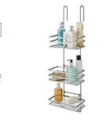 RRP £100 Lot To Contain X3 Metal Hanging Shower Caddy