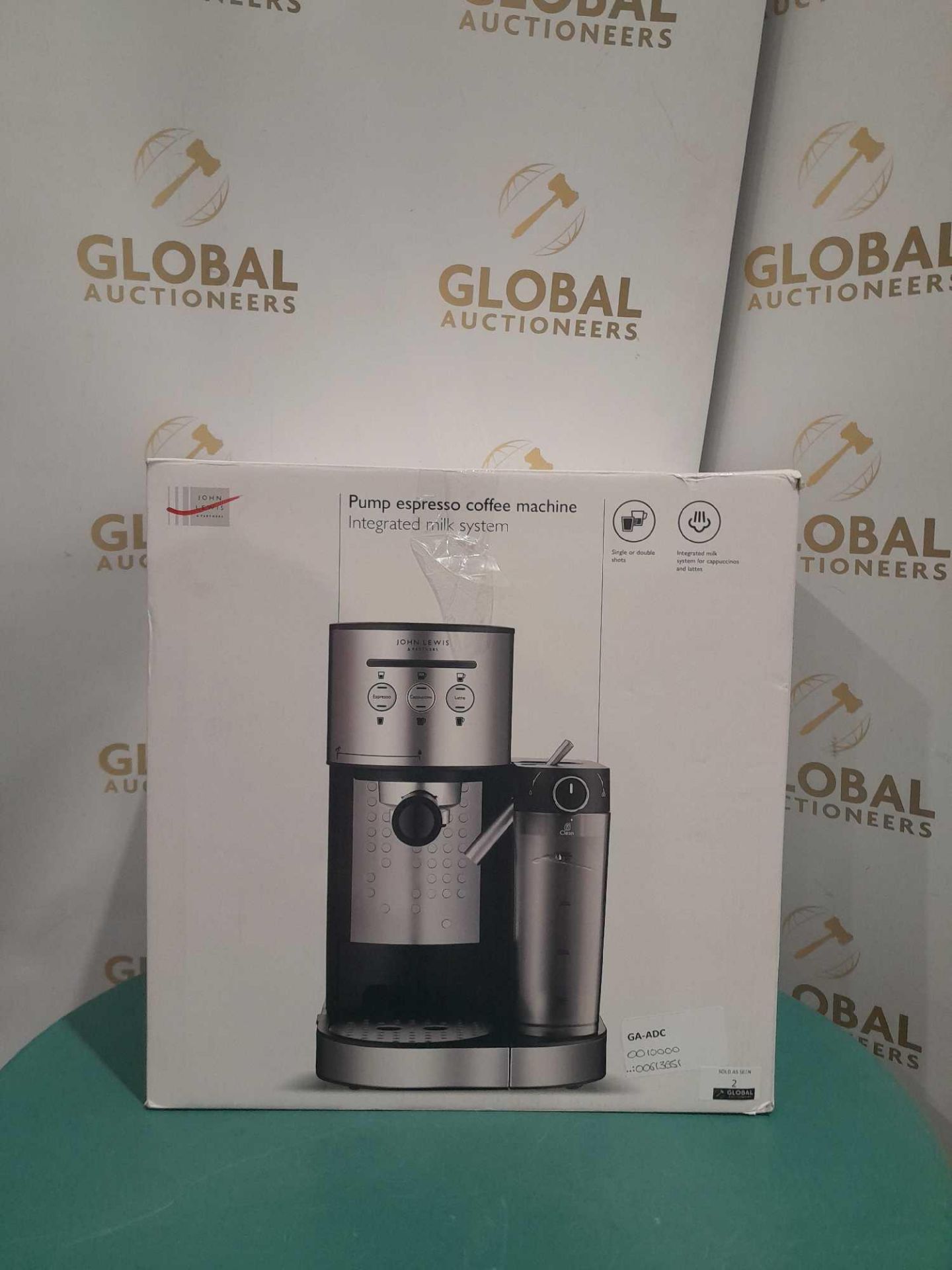 RRP £100 Boxed John Lewis Pump Espresso Integrated Coffee Machine - Image 2 of 2