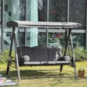 RRP £100 Boxed Outsunny 3 Seater Canopy Swing Chair