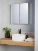 RRP £250 Boxed John Lewis & Partners Small Double Mirror-Sided Bathroom Cabinet