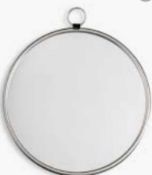 RRP £80 Boxed Bayswater Round Metal Frame Wall Mirror, 61Cm, Silver
