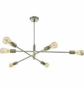 RRP £100 Boxed Dar Alana 6 Light Adjustable Ceiling Light