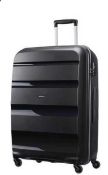 RRP £105 American Tourister Black Hard Shell Travel Suitcase