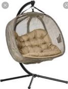 RRP £100 Boxed Outsunny Brown Swing Seat With Stand