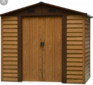 RRP £270 Boxed 7Ft X 4Ft Brown Outsunny Tool Shed