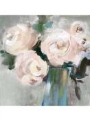 RRP £80 Valeria Mravyan - Bouquet Ii Canvas Print, 60 X 60Cm, Pale Pink