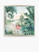 RRP £75 Eva Watts Flamingo Dream Canvas Wall Art