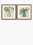 RRP £165 Emma Sca Set Of 2 Neutral Arrangement Framed Prints