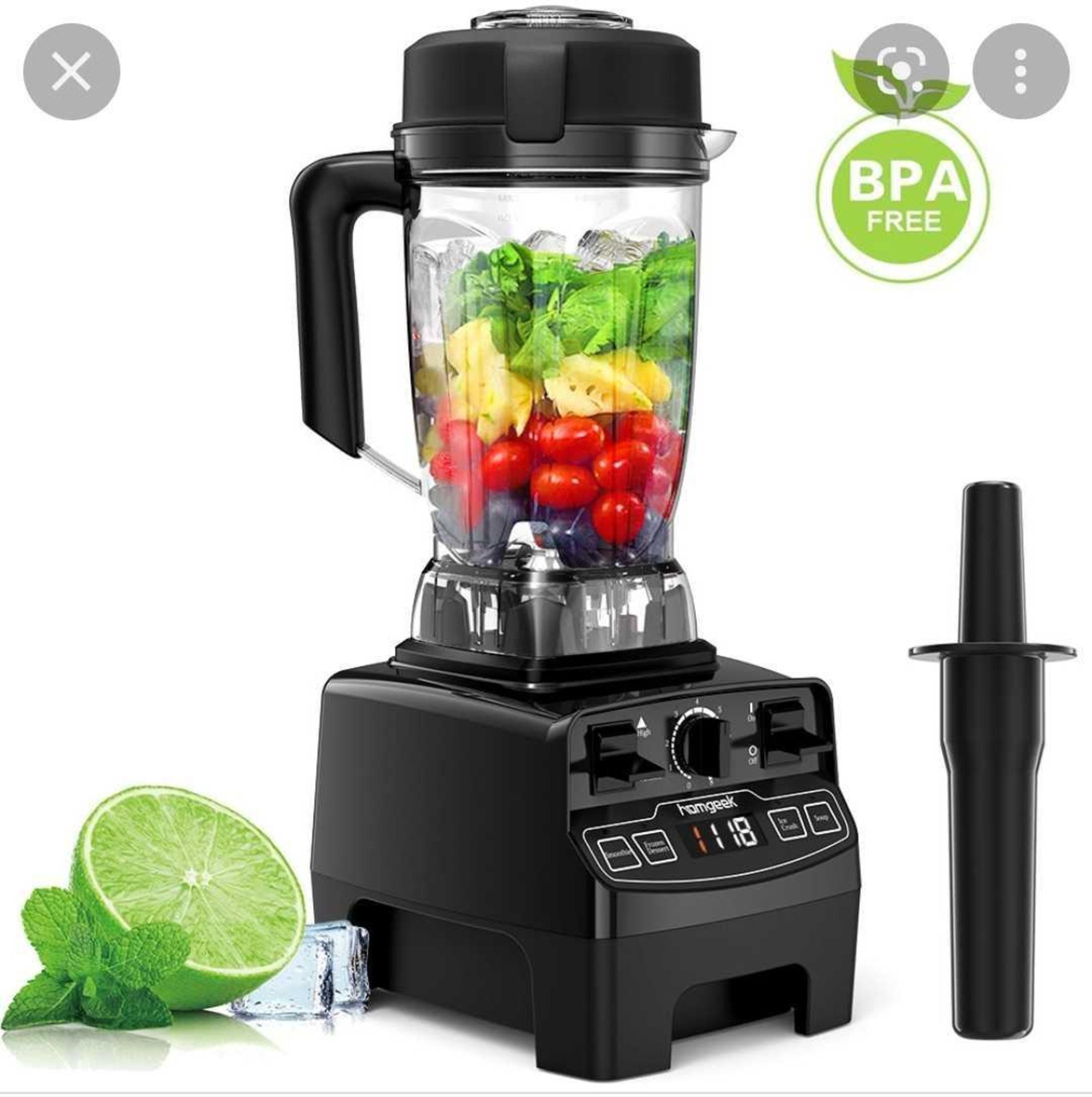 RRP £200 Lot To Contain X2 Items, Boxed Homgeek High Speed Blender, Boxed Ultrasonic Cleaner