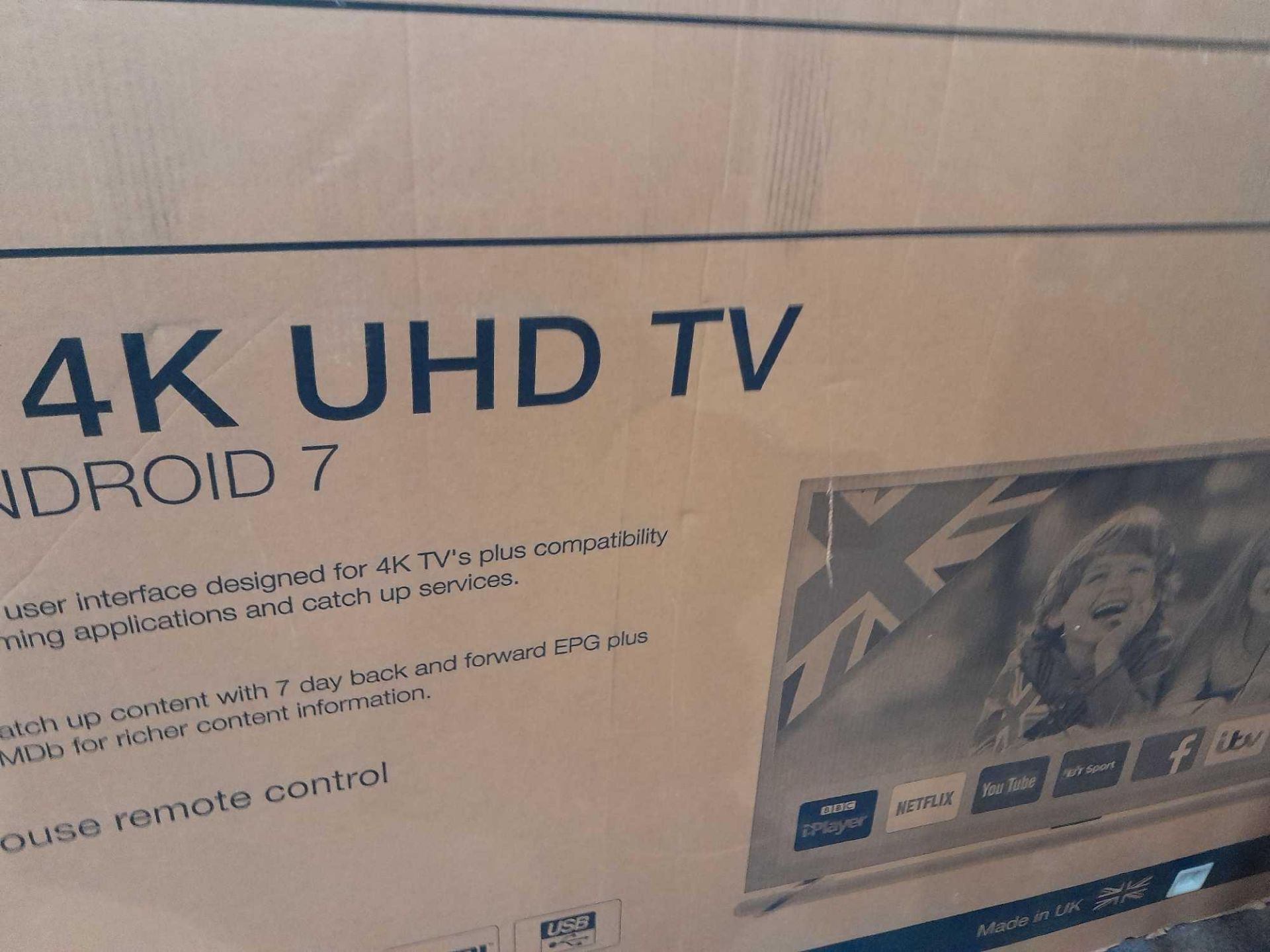RRP £1500 Boxed Cello C75Sfs4K 75" Smart 4K Uhd Android Superfast Tv - Image 2 of 2