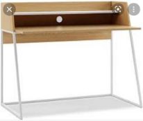 RRP £100 Boxed Mchaus Kala Blanco Wood Office Desk