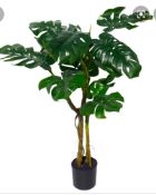 RRP £120 Boxed 120Cm Leaf Artificial Follage Plant In Pot